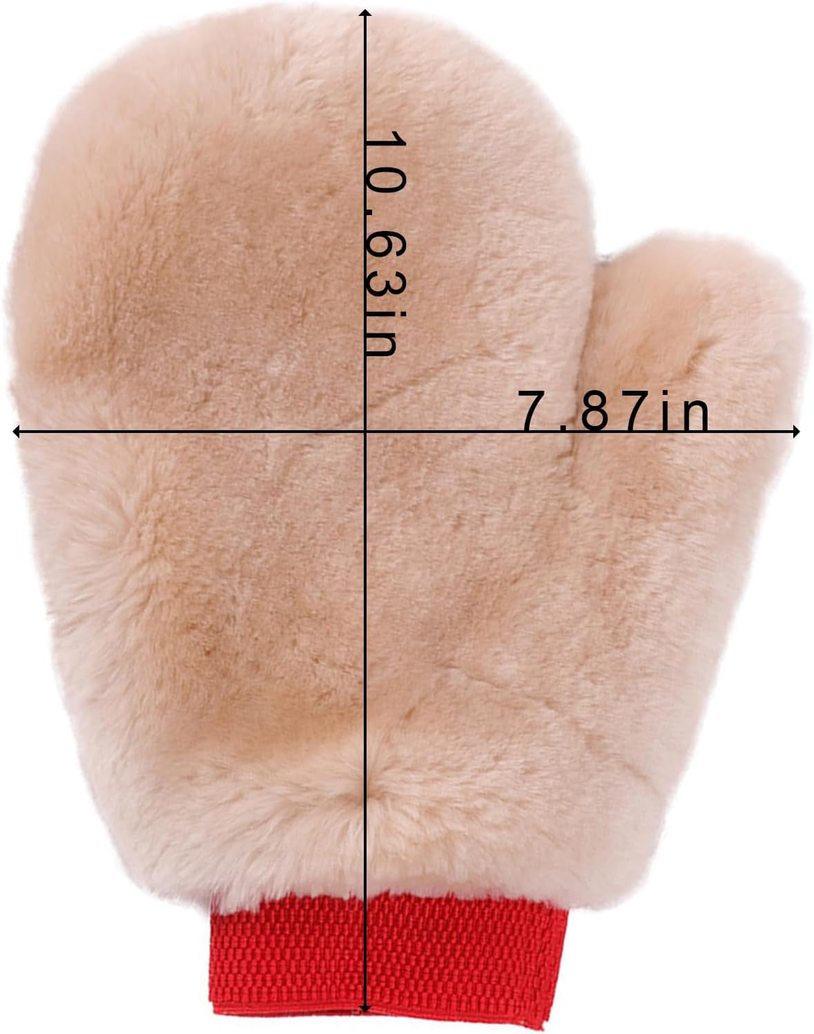 Natural Sheepskin Car Wash Mitt,Lambskin Wool Double-Side Cleaning Gloves Large Sheepskin Washing Gloves for Wet and Dry Scratch-Free Wash Mitt for Car, Truck, Moto, Boat