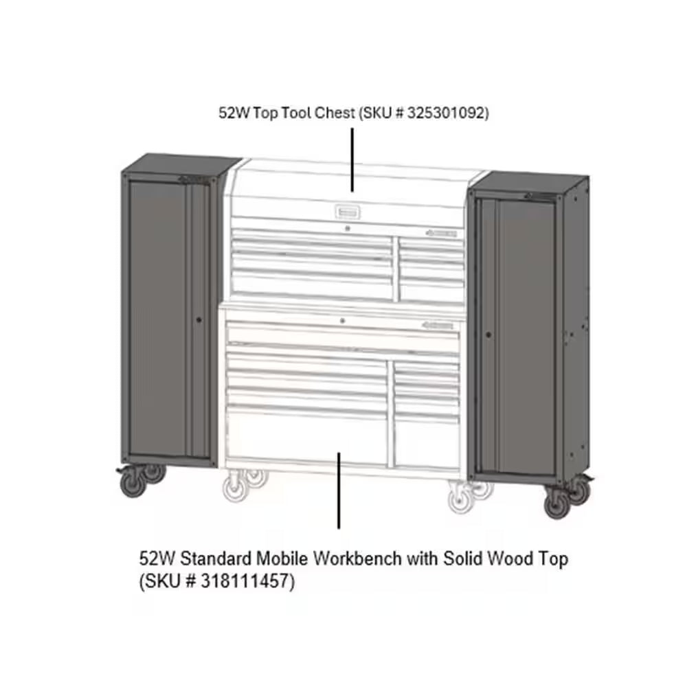 Modular 20 In. W X 20 In. D Standard Duty 3-Shelf Red Rolling Side Tool Chest