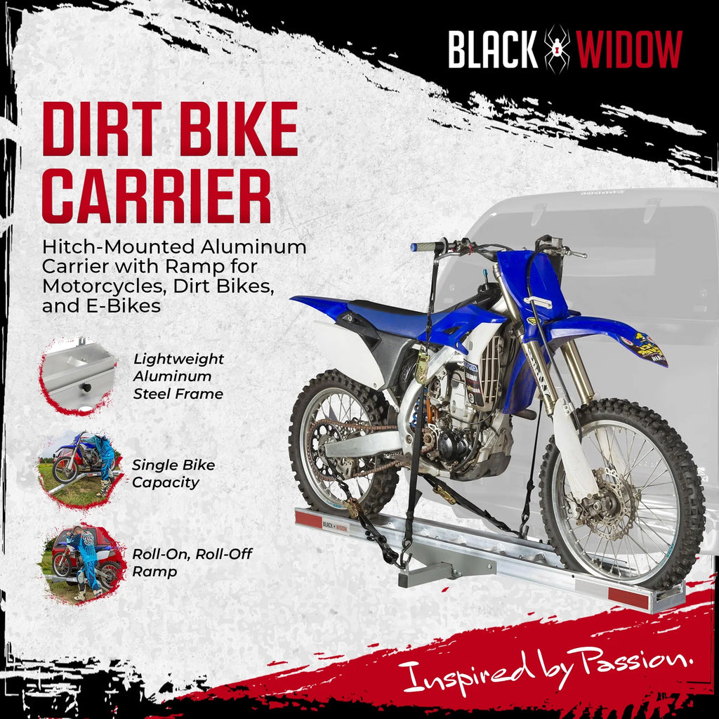Motorcycle Bike Carrier W/Ramp for 2" Hitch, 400 Pound Capacity
