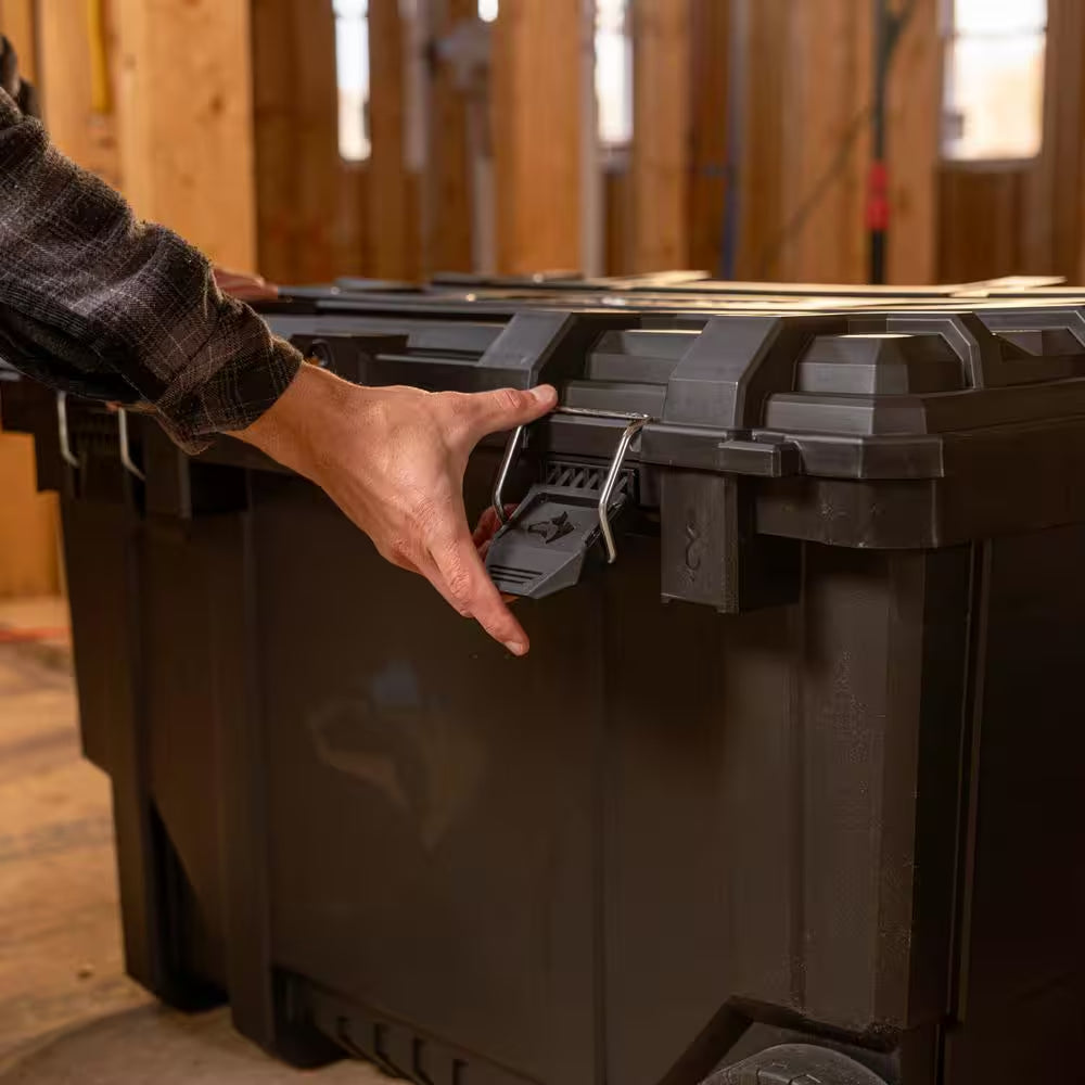 36.5 In. Black Heavy Duty Large Rolling Toolbox with Tool Tray and Keyed Lock