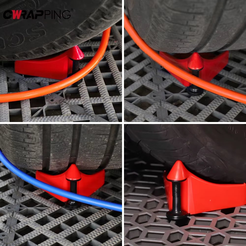 2Pcs Hose Slide Tire Wedge Car Hose Guides Wheel Prevent Auto Detailing Car Wash Tube Anti-Pinch Tools Portable Automotive Tools