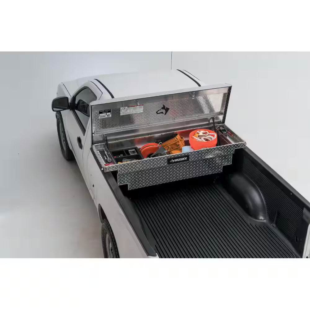 61.86 In. Diamond Plate Aluminum Low Profile Mid-Size Crossbed Truck Tool Box
