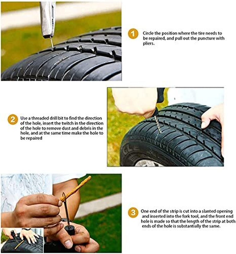 Tire Repair Kit DIY Flat Tire Repair Car Truck Motorcycle Home Plug Patch