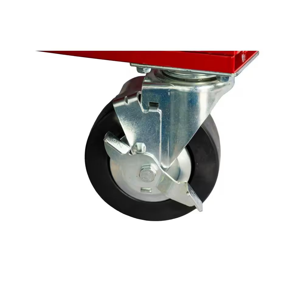 36 In. 2 Tier Cart, Gloss Red