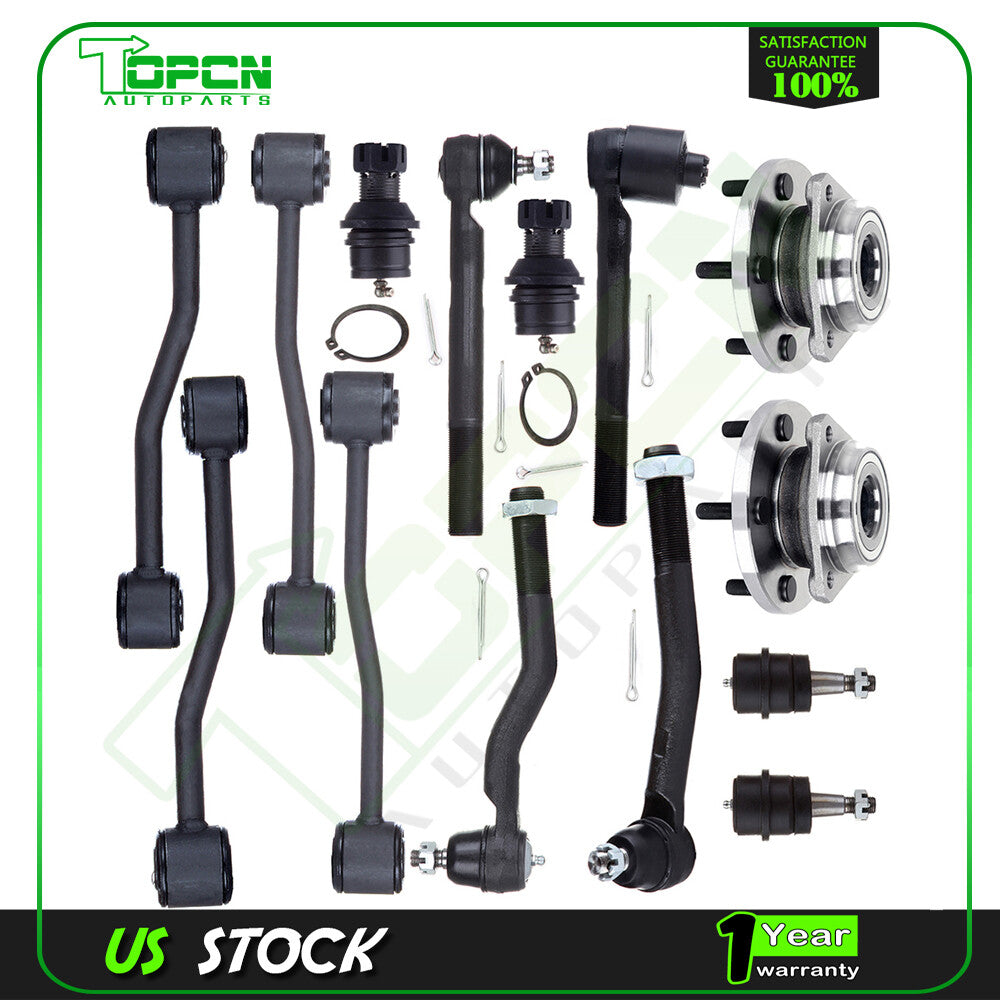 Front Tie Rod End Ball Joint Sway Bar Wheel Hub Bearning for 99-04 Jeep Grand