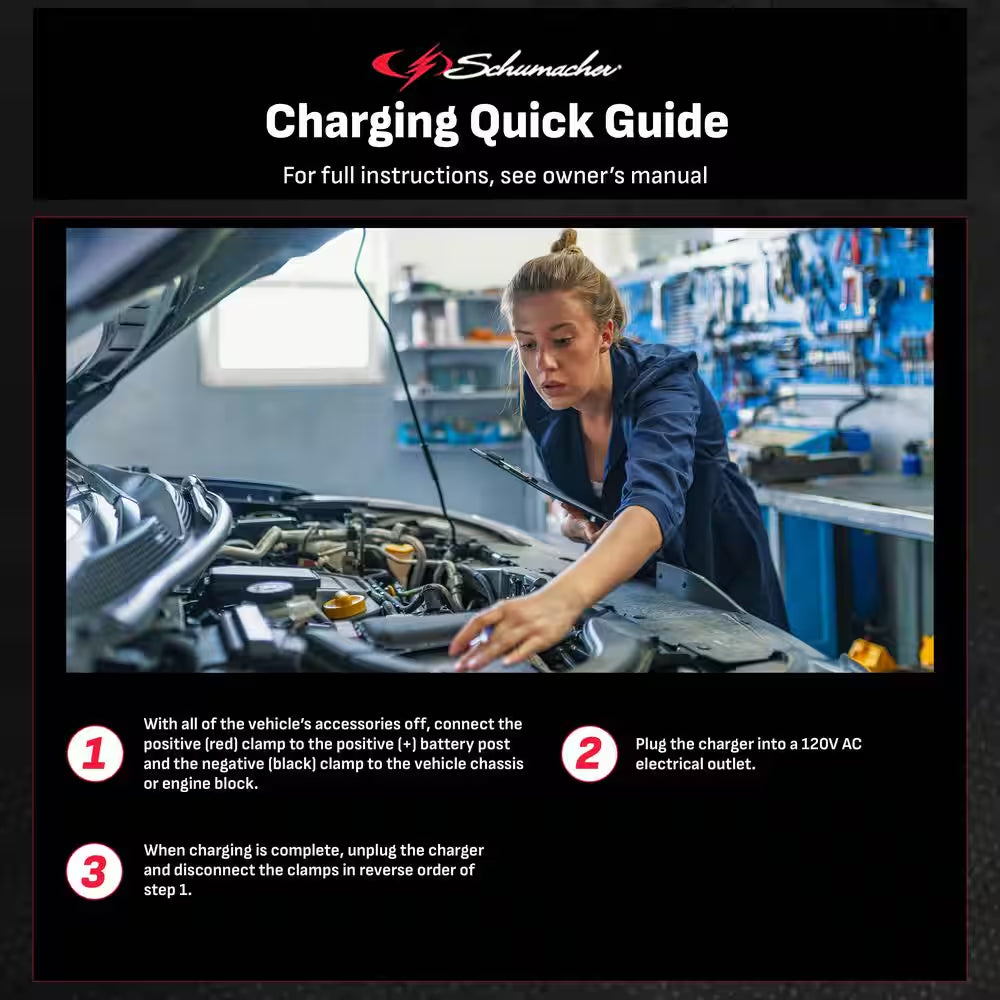 Automotive 6-Volt, 12-Volt, 8 Amp, 2 Amp Battery Charger and Maintainer