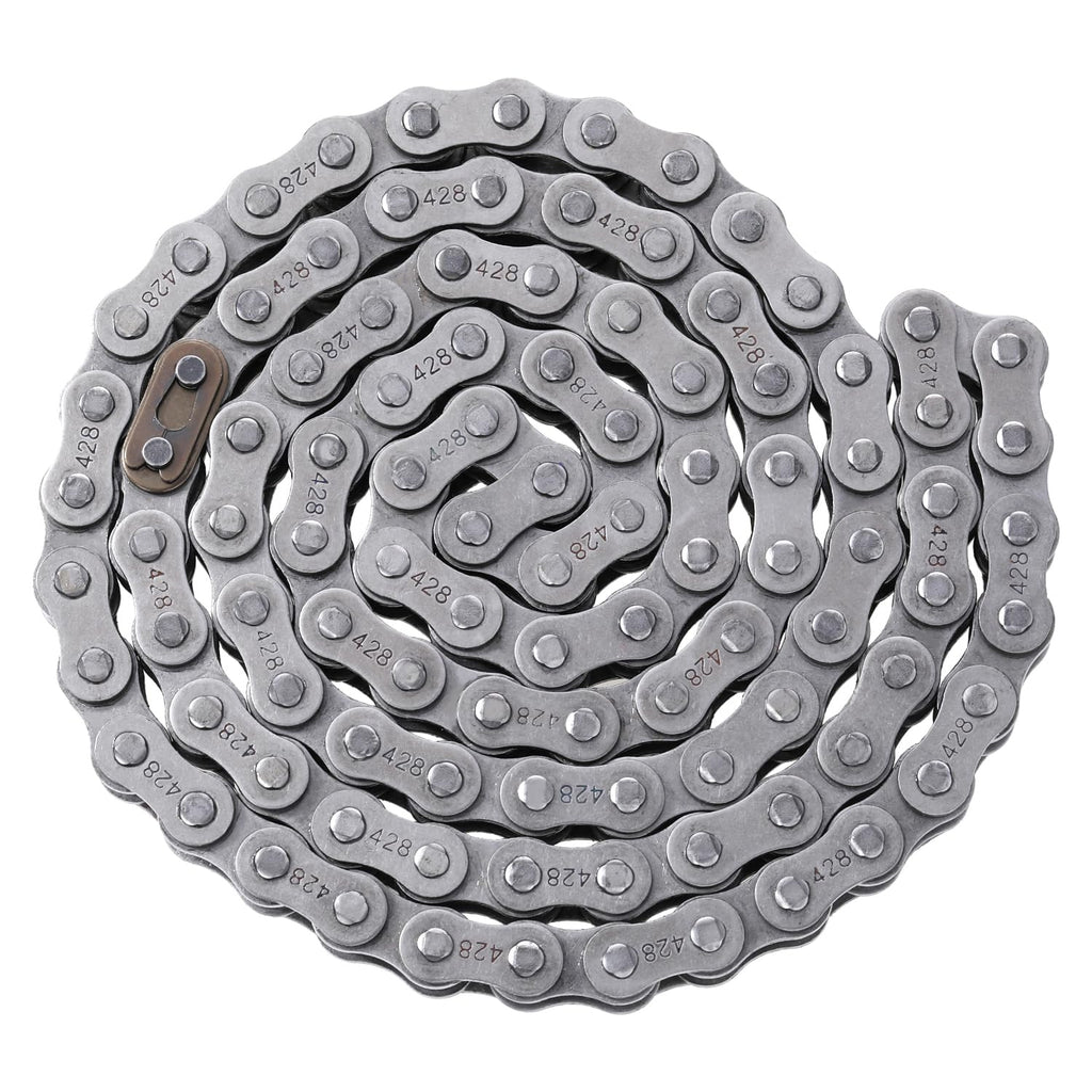 428 Drive Chain 102 Link with Chain Breaker for 50Cc 70Cc 90Cc 110Cc 125Cc CT90 CT110 Taotao Tforce Coolster Vitacci Apollo Trailmaster Pit Dirt Bike 4 Wheeler ATV Quad Go Kart Heavy Duty Parts