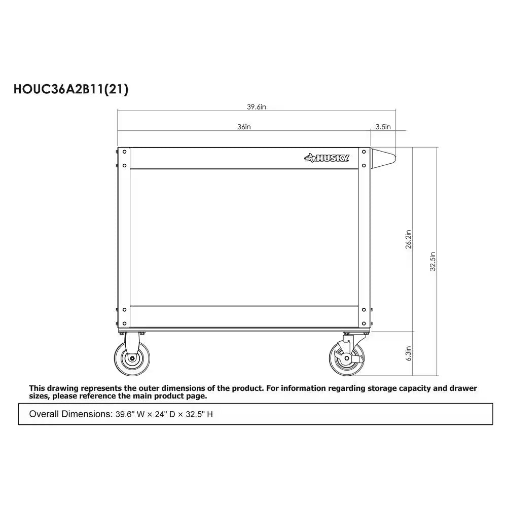 36 In. 2 Tier Cart, Gloss Red