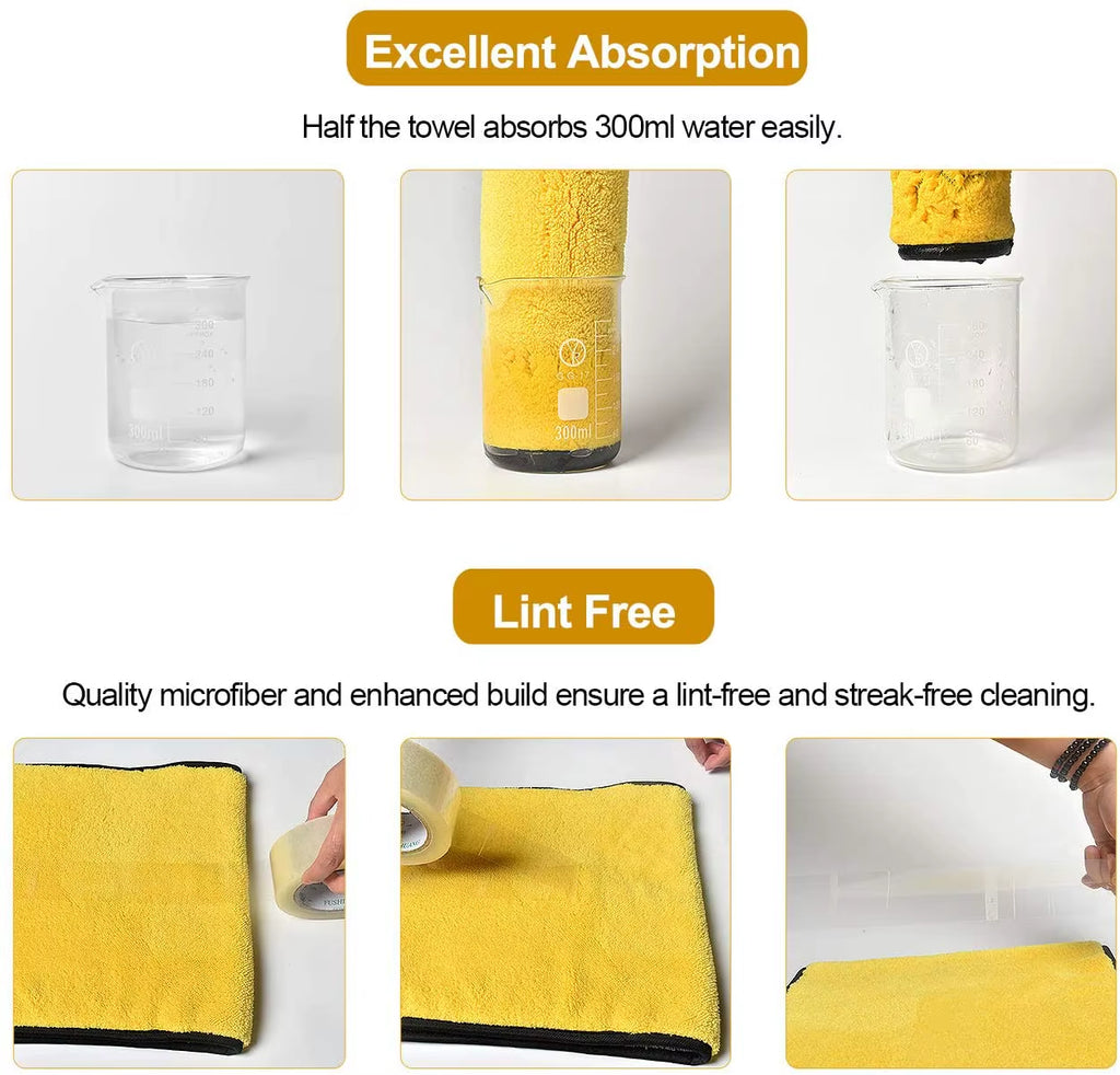Car Wash Microfiber Towel Car Cleaning Drying Cloth Car Care Cloth Detailing Car Washtowel Never Scrat