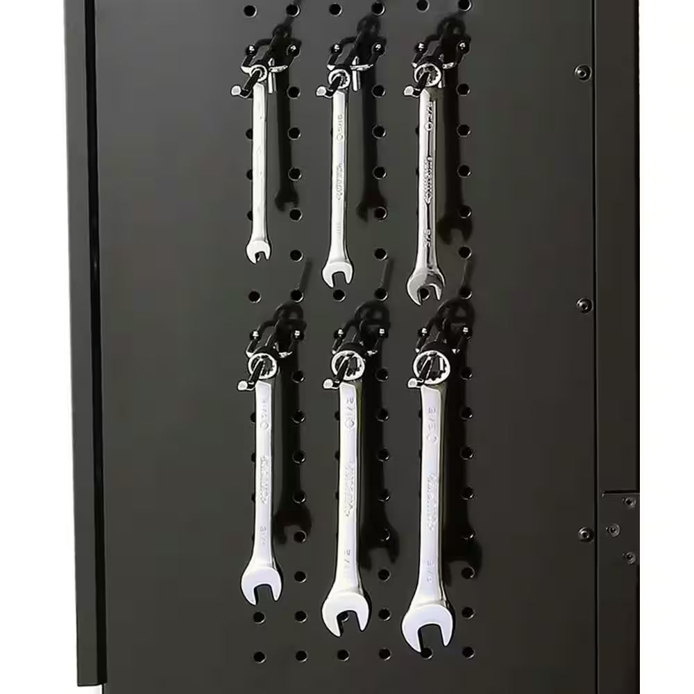 6-Piece Regular Duty Welded Steel Garage Storage System in Black (109 In. W X 75 In. H X 19.6 In. D)