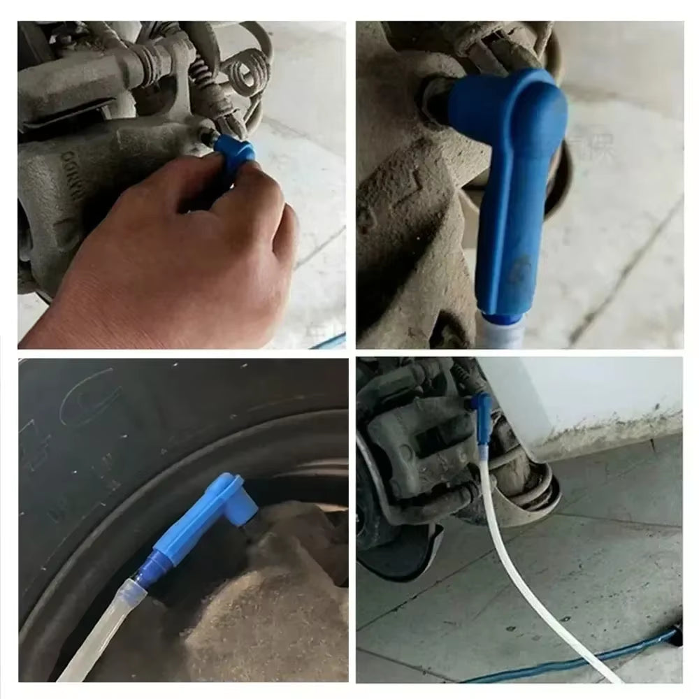 Car Brake Fluid Oil Exchange Pump with 120Cm Oil Pumping Hose Empty Drained Oil Bleeder Auto Brake Oilling Connector Filling