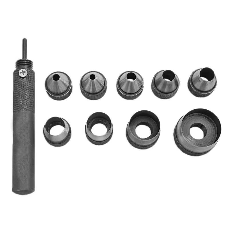 10Pcs Heavy Duty Hollow Punch Kit Set Gasket Leather Rubber Punching Diy Leathercraft Perforating Tools Herramientas Para Cuero
