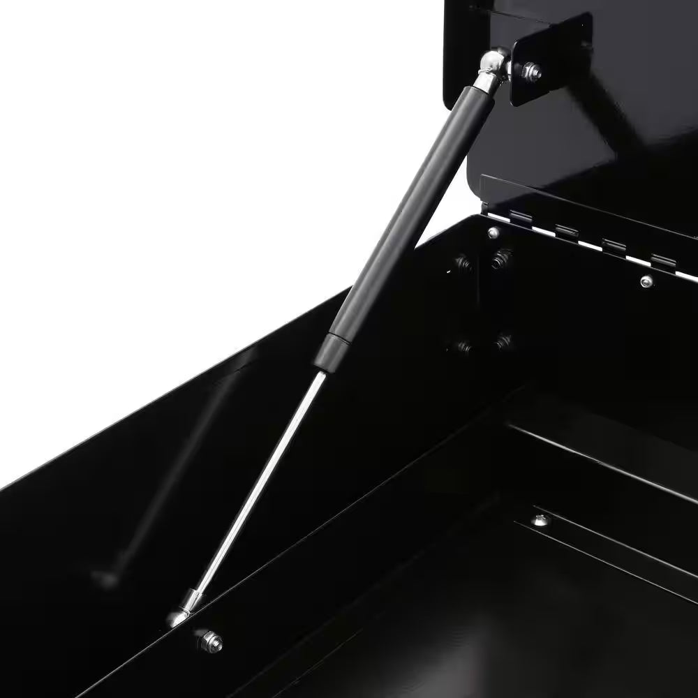 Tool Storage 28 In. W Standard Duty Gloss Black Rolling Tool Utility Cart with Lift-Top