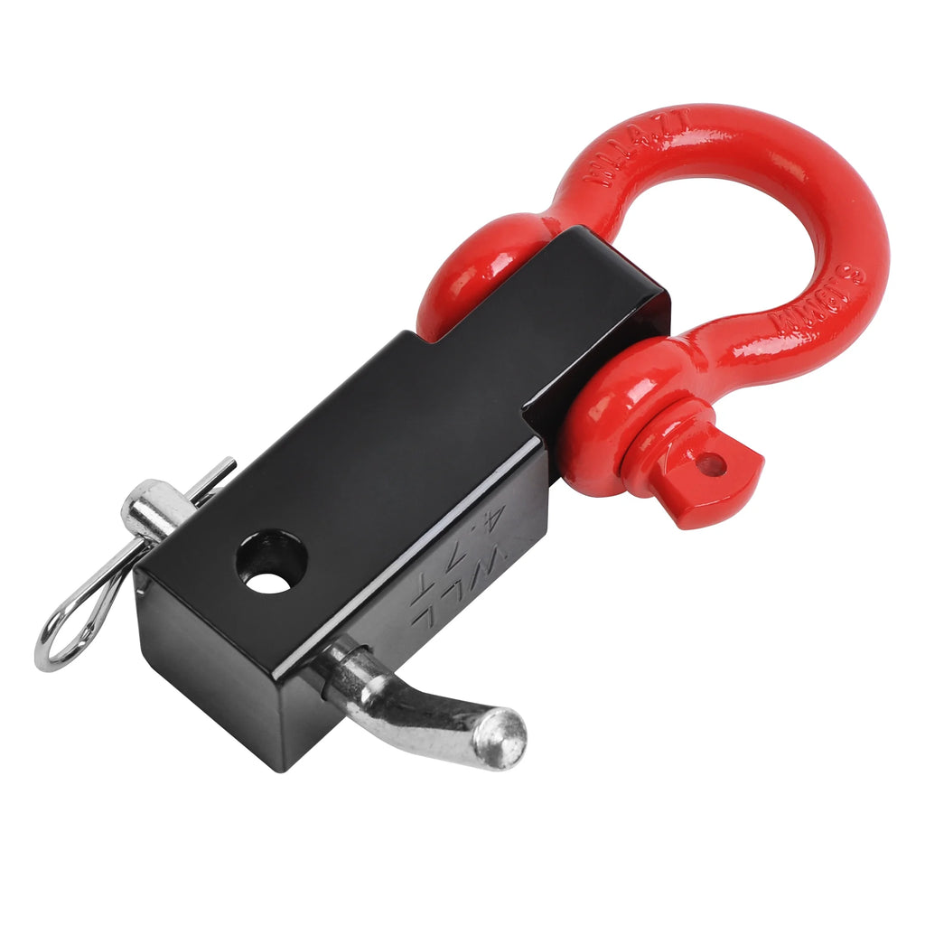 Receiver Hitch D-Ring with 5T 3/4In Shackle Tow Hook Winch Mount to 2" Receivers