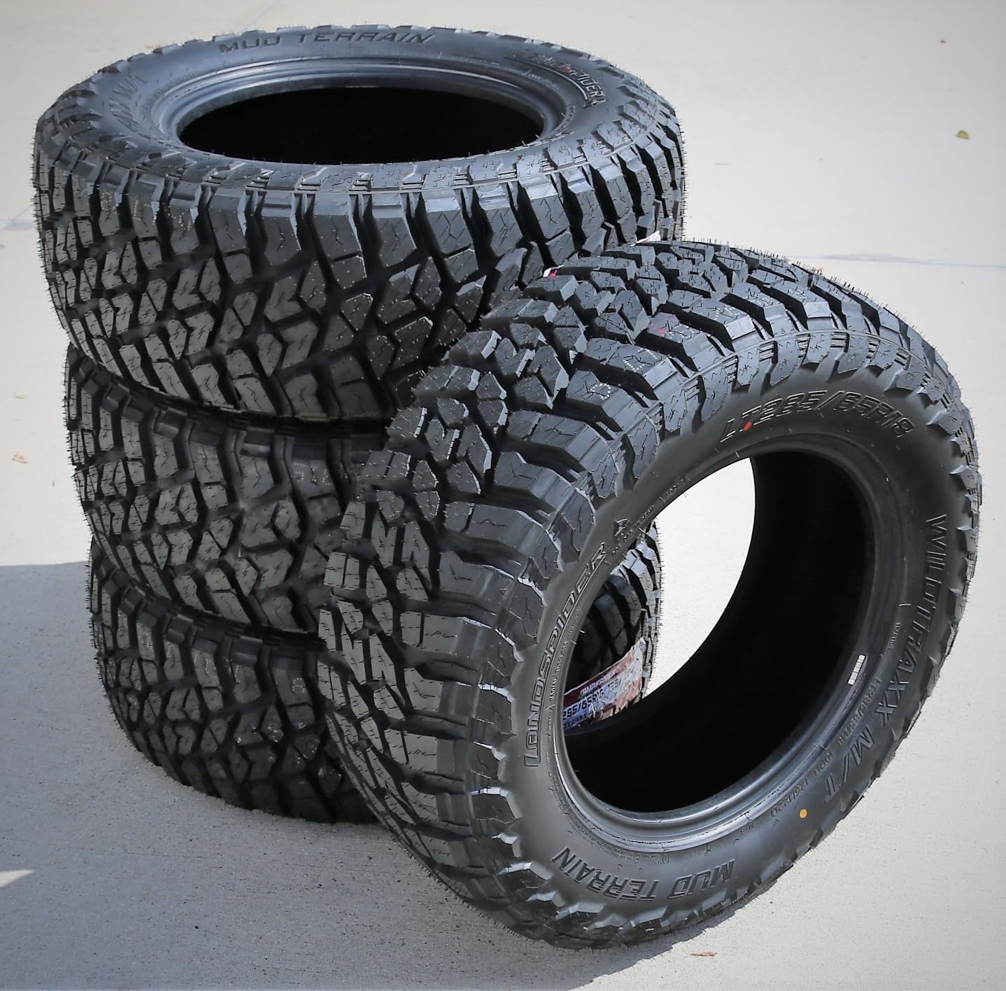 Set of 2 (TWO)  Wildtraxx M/T Mud Off-Road Light Truck Radial Tires-Lt285/65R18 285/65/18 285/65-18 125/122Q Load Range E LRE 10-Ply RBL Raised Black Letters