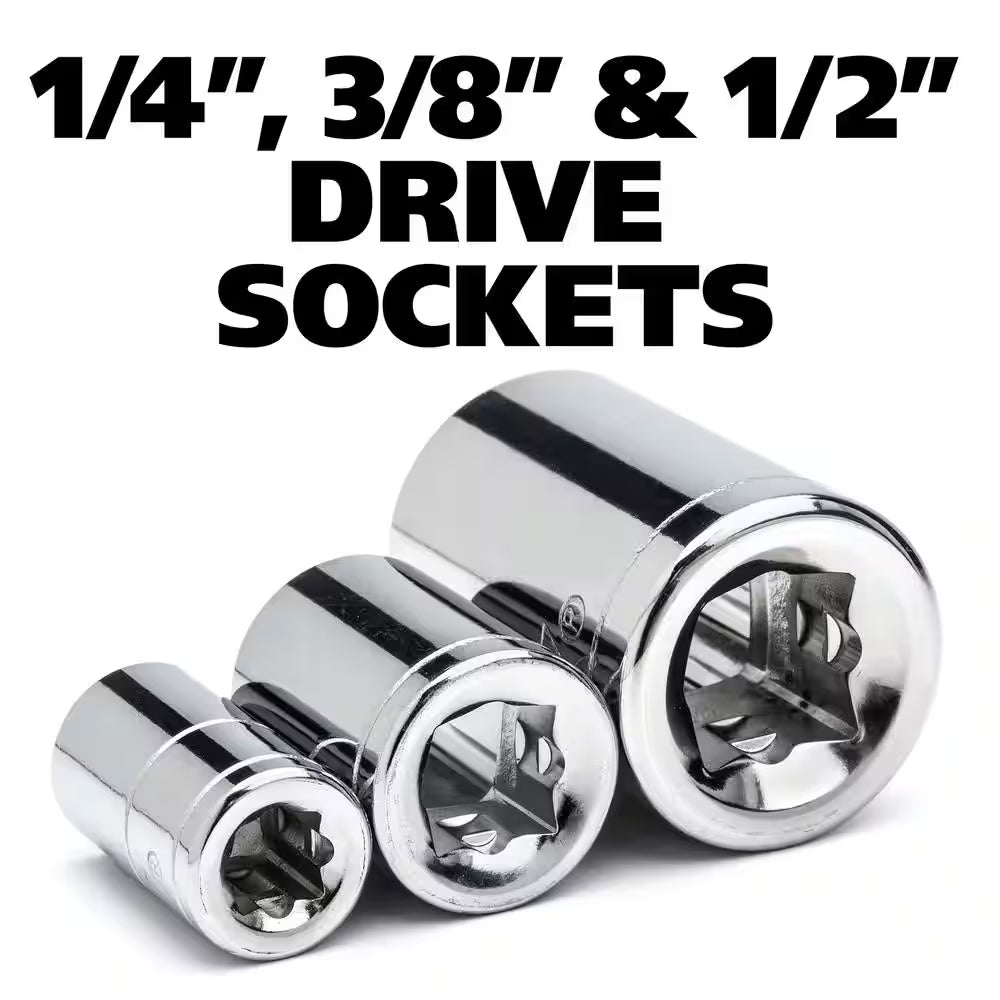 1/4 In., 3/8 In., and 1/2 In. Drive Master Mechanics Tool Set (432-Piece)