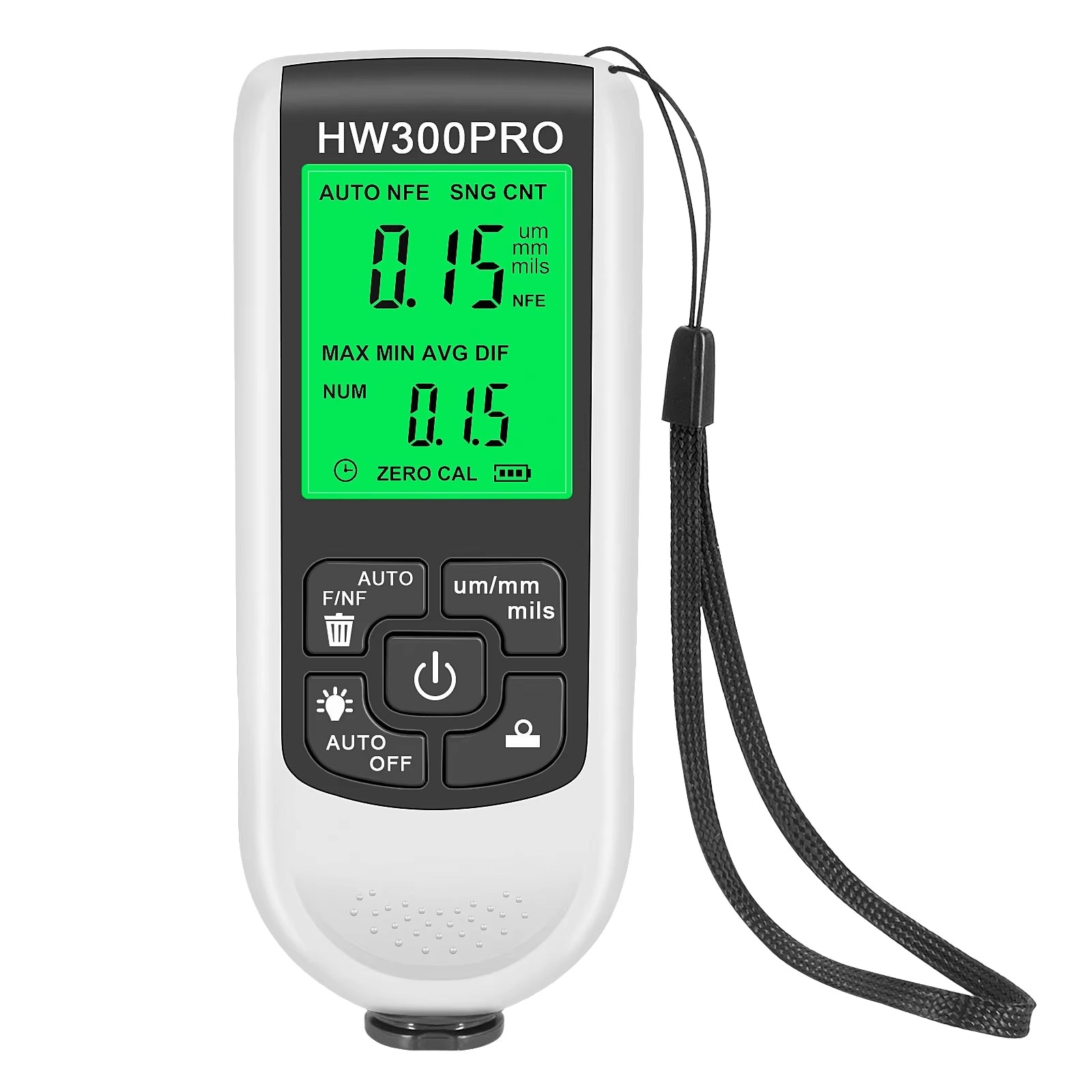 HW-300 Car Paint Thickness Gauge 0-2000UM Fe & Nfe Film Coating Automatic Thickness Tester Manual Auto Paint Tools