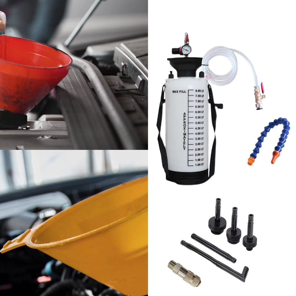 5L/8L Automotive Fluid Pump ATF Refill Tool Gearbox Oil Filler Pneumatic Fluid Extractor and Dispenser Gear Oil Filler Tank