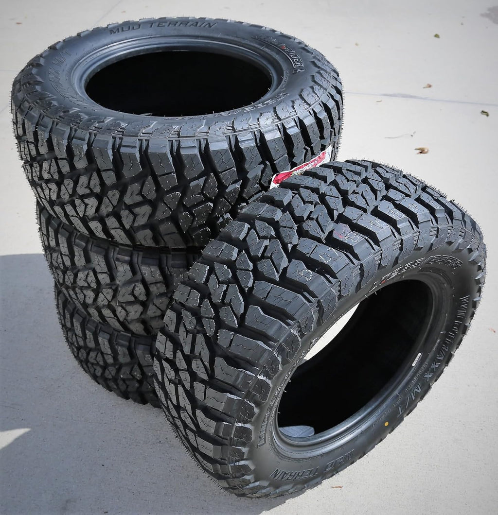 Set of 2 (TWO)  Wildtraxx M/T Mud Off-Road Light Truck Radial Tires-Lt285/65R18 285/65/18 285/65-18 125/122Q Load Range E LRE 10-Ply RBL Raised Black Letters