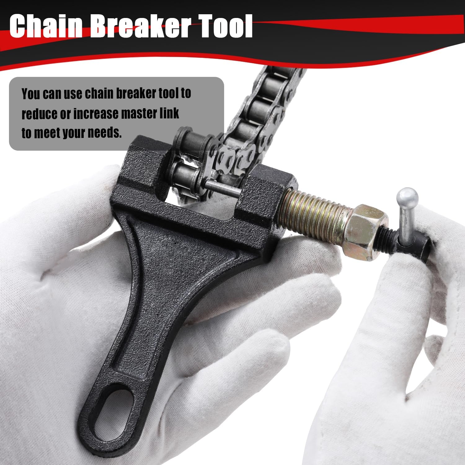 428 Drive Chain 102 Link with Chain Breaker for 50Cc 70Cc 90Cc 110Cc 125Cc CT90 CT110 Taotao Tforce Coolster Vitacci Apollo Trailmaster Pit Dirt Bike 4 Wheeler ATV Quad Go Kart Heavy Duty Parts